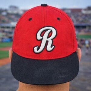 Vintage The Game Rochester Red Wings Fitted‎ Hat XS Red/Black Unisex